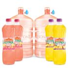 2 Agua natural Bonafont de 20 litros + 2 envase para 20 litros + agua Juizzy 1L Piña/Guayaba 4 piezas