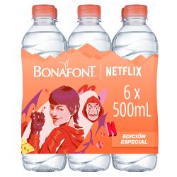 Agua Natural Bonafont 6x500 mililitros